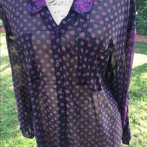 Free people beautiful sheer blouse